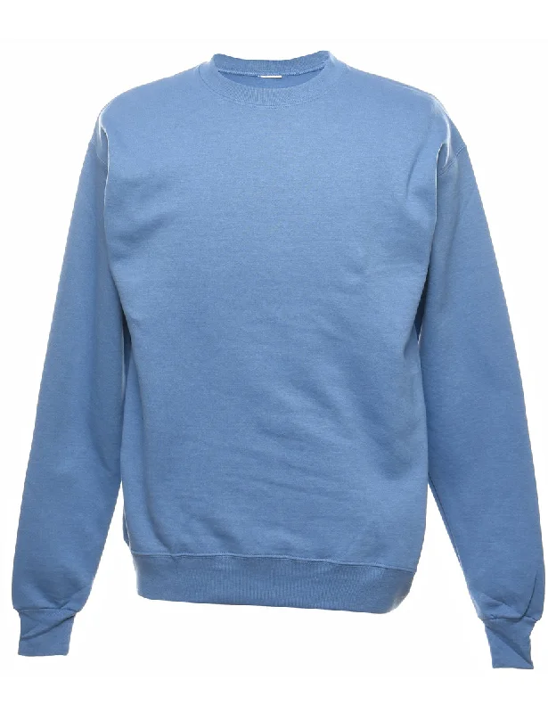 Modern Tailoring Light Blue Plain Sweatshirt - XL