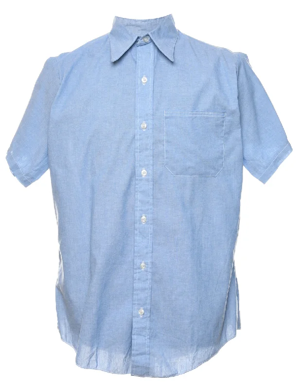 Warm Layers Light Blue Short Sleeve Shirt - L