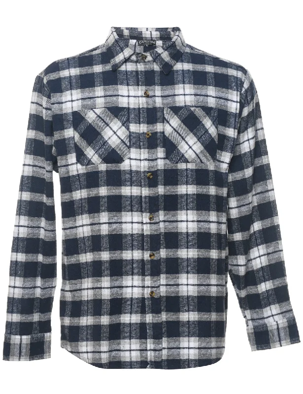 Cozy Chic Long Sleeved Checked Shirt - M