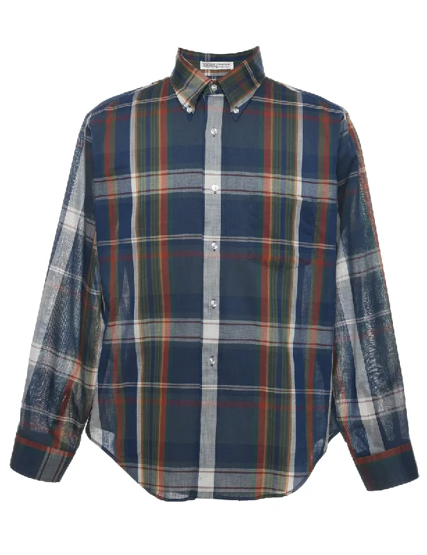 Trendy Items Long Sleeved Checked Shirt - XL