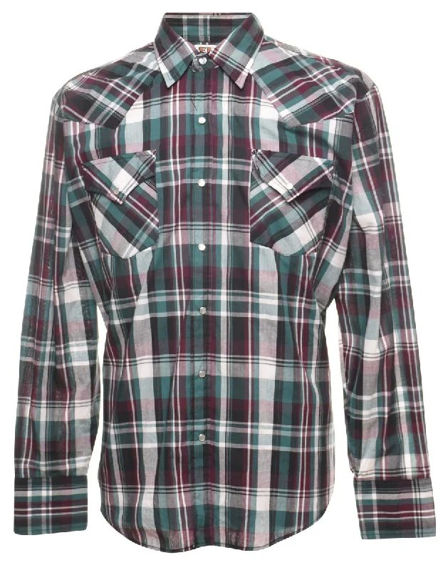 Chic Relaxation Long Sleeved MultI-Colour Checked Shirt - L