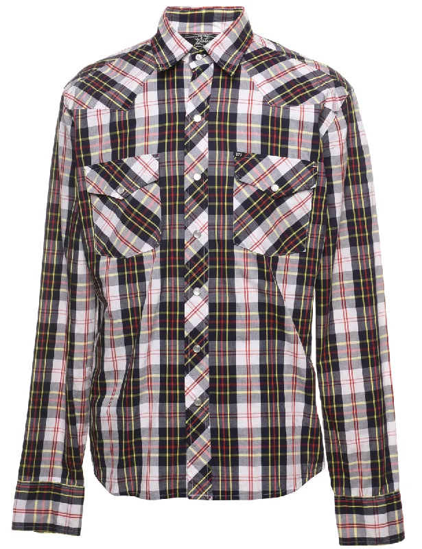 Weekend Comfort Long Sleeved Multi-Colour Checked Shirt - M