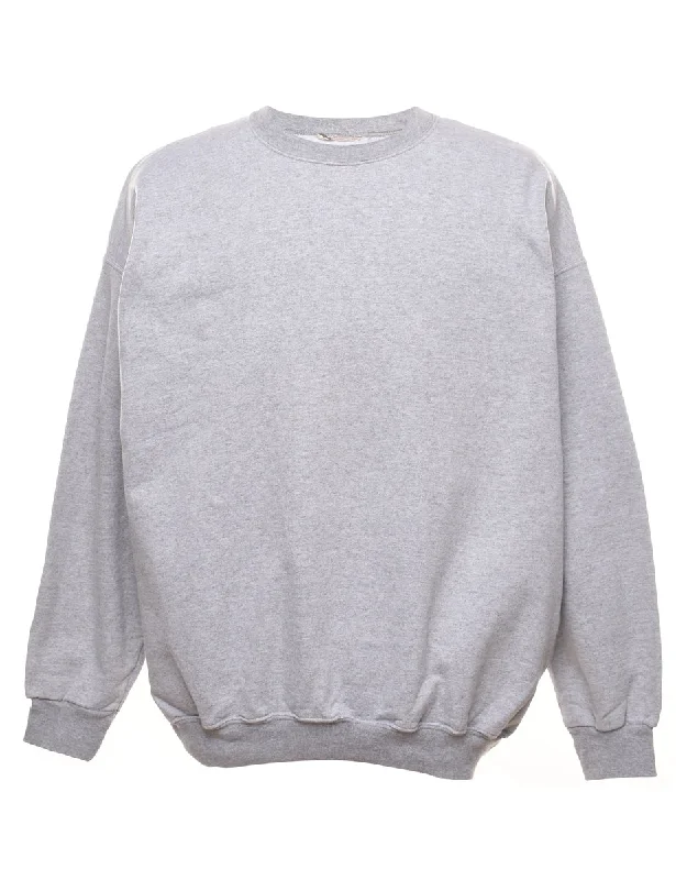 Trendy Comfort Marl Grey Plain Sweatshirt - XL