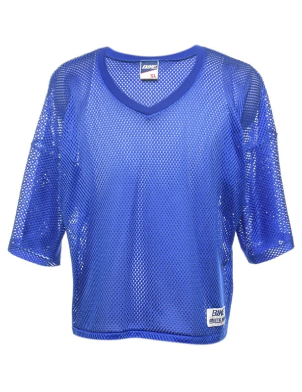 Simple Style Mesh Plain T-shirt - XL