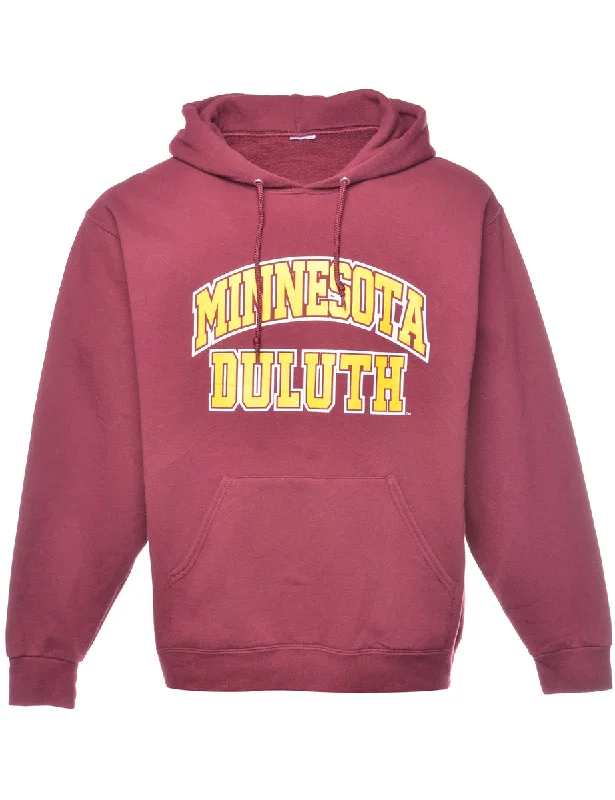 Fashion Pioneer Minnesota Duluth Printed Hoodie Sweatshirt - L