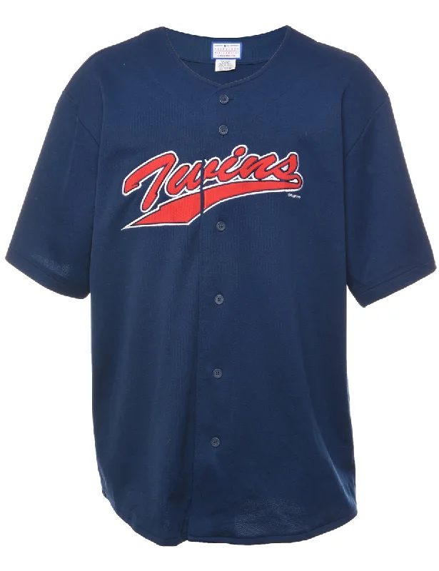 Classic Style MLB Navy & Red Jersey - L