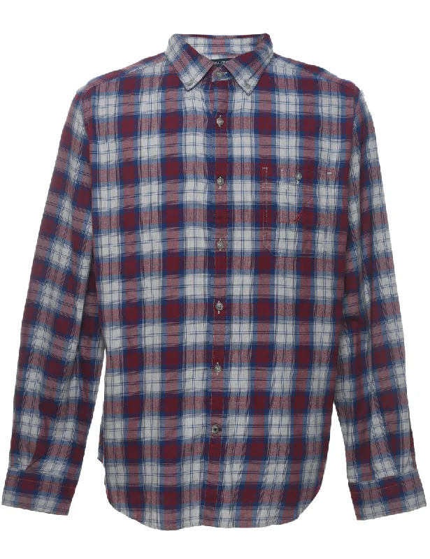 Noble And Elegant Nautica Checked Shirt - L