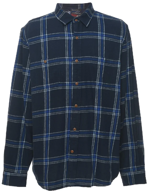 Beautiful Romance Navy Checked Shirt - L
