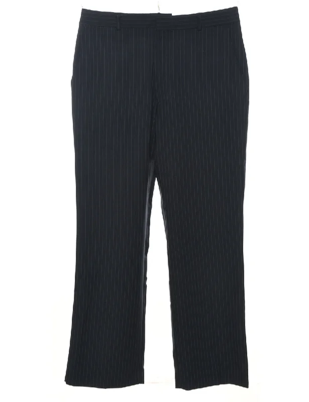 British Fashion Navy Classic Trousers - W36 L30