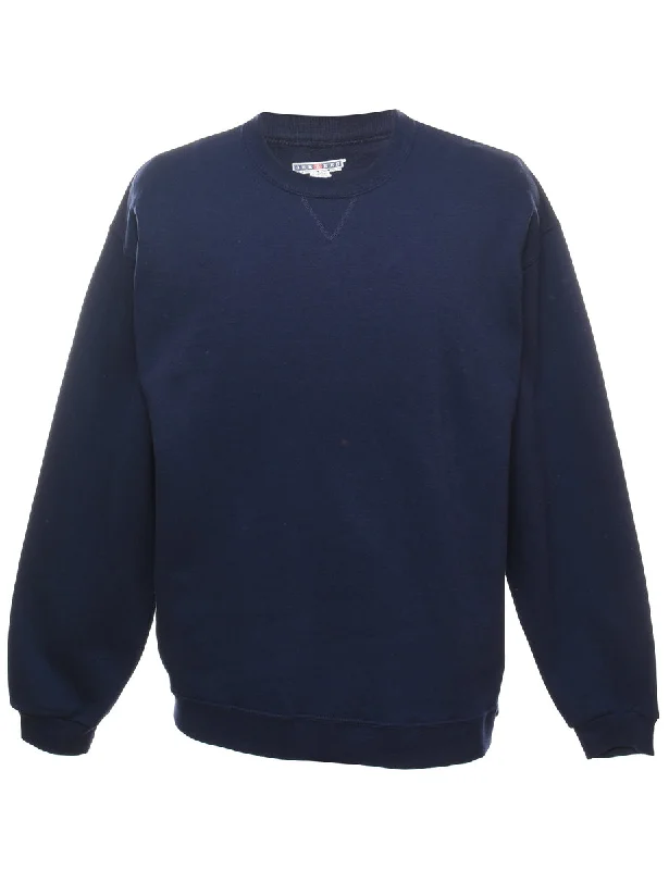 End Of The Year Navy Plain Sweatshirt - L