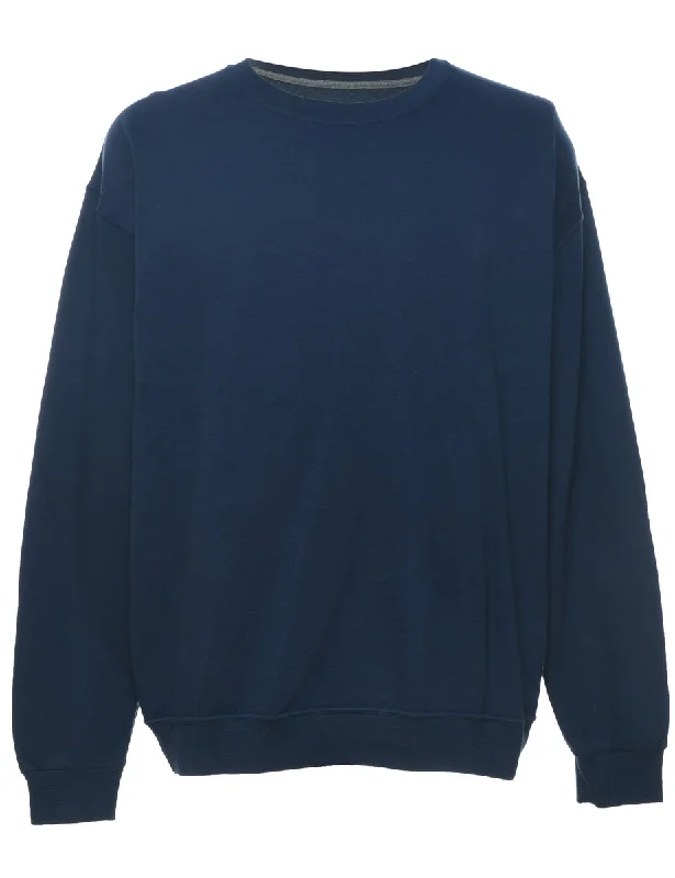 Autumn Selection Navy Plain Sweatshirt - L