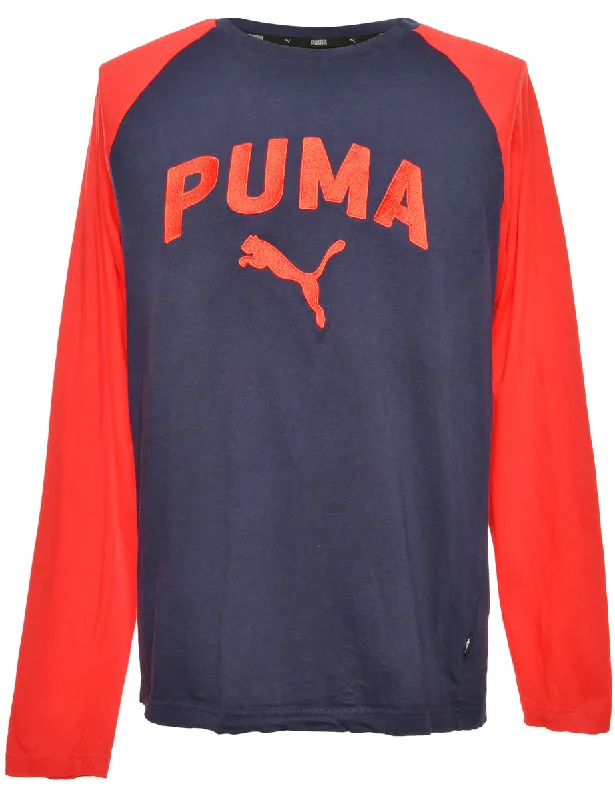 Innovative Design Navy Puma Printed T-shirt - M