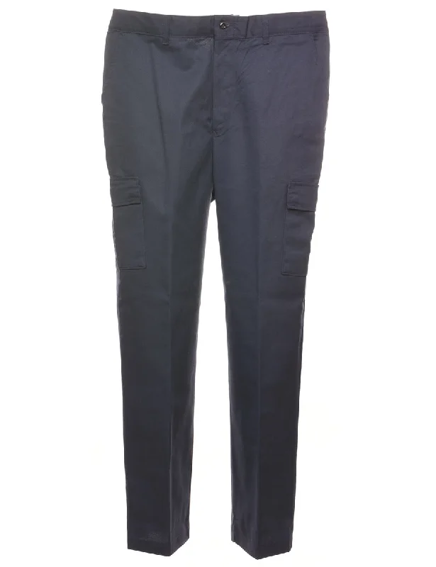 Stylish Wear Navy Suit Trousers - W36 L34
