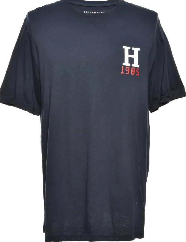 Comfy Layers Navy Tommy Hilfiger Printed T-shirt - M