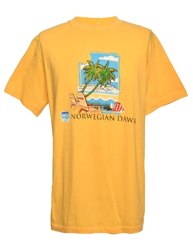 Easy Fashion Norwegian Dawn Printed T-shirt - L