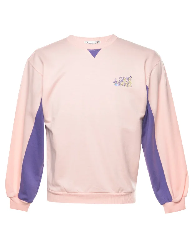 Advanced Customization Pale Pink Plain Sweatshirt - S