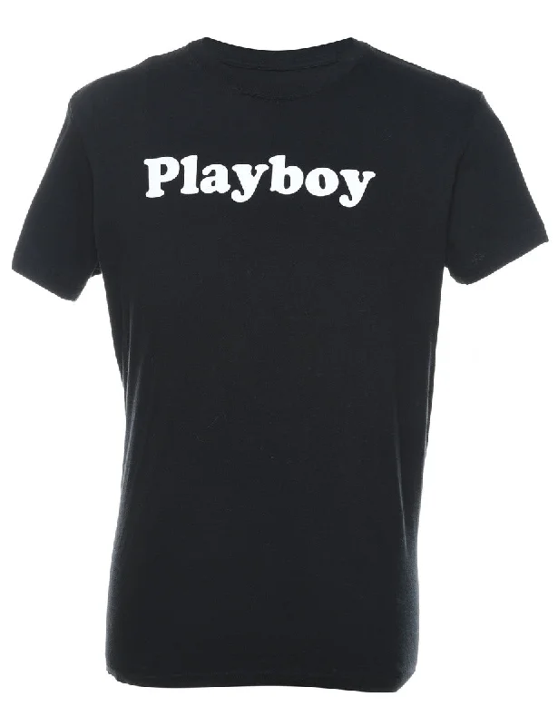 Luxury Style Playboy Black & White Printed T-shirt - L