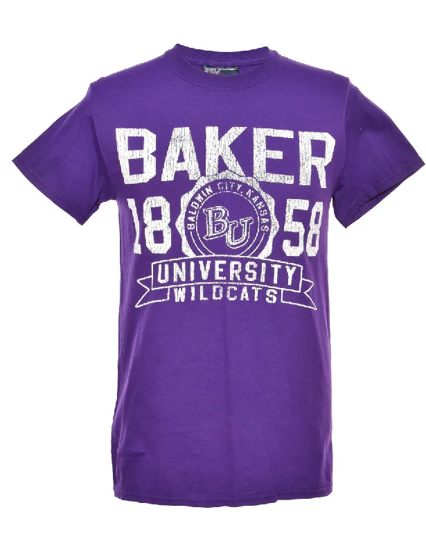 Classic Series Purple Printed T-shirt - S