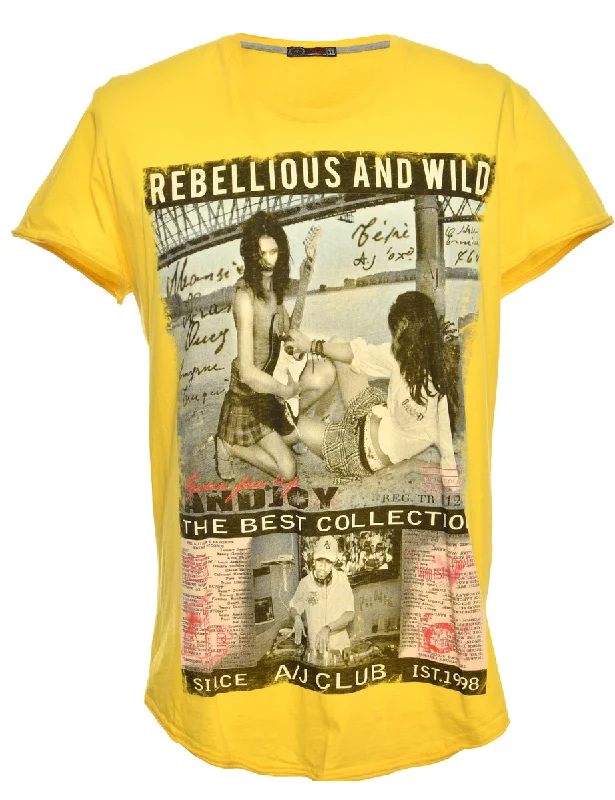 Practical Style Rebellious & Wild Band T-shirt - XL