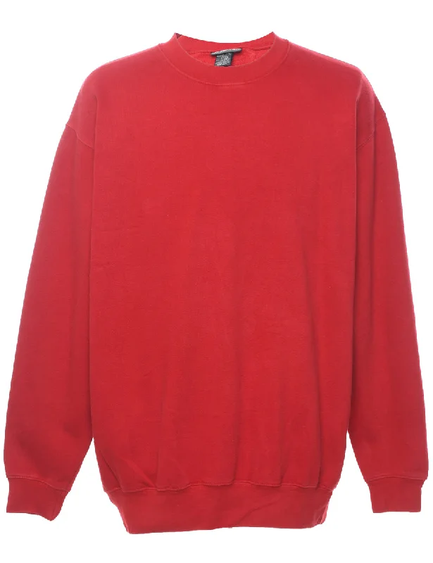 Diamond Series Red Plain Sweatshirt - XL
