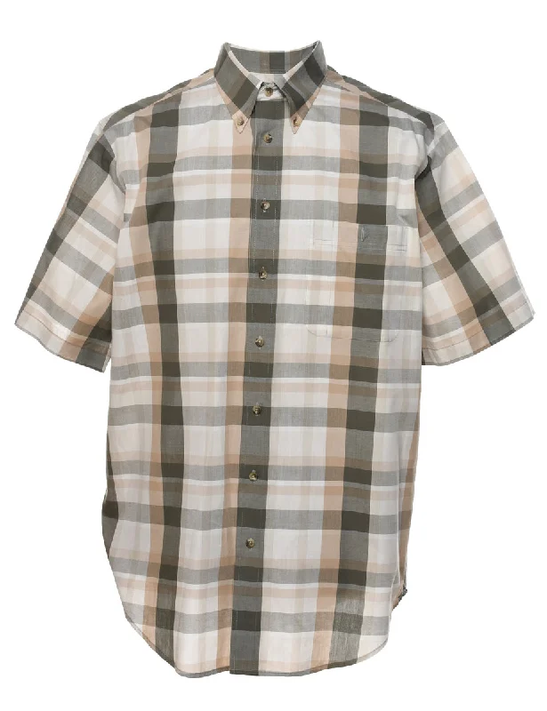 Cozy Fashion Roundtree & Yorke Multi-colour Checked Shirt - L