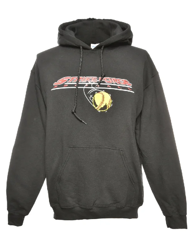 Trendy And Casual Strikerforce Softball Hooded Sports Sweatshirt - L