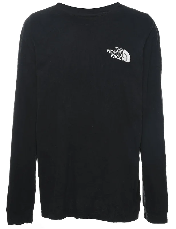 Personalized Clothing The North Face Black & White Printed Plain T-shirt - XL