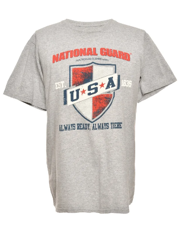 Cozy Street Style USA Printed T-shirt - M