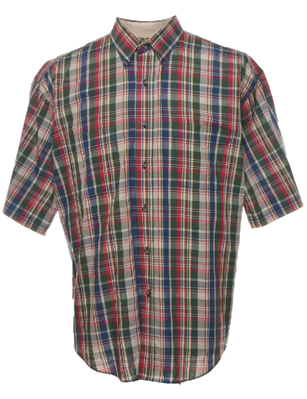 Comfortable Lounge Wear Van Heusen Checked Shirt - L