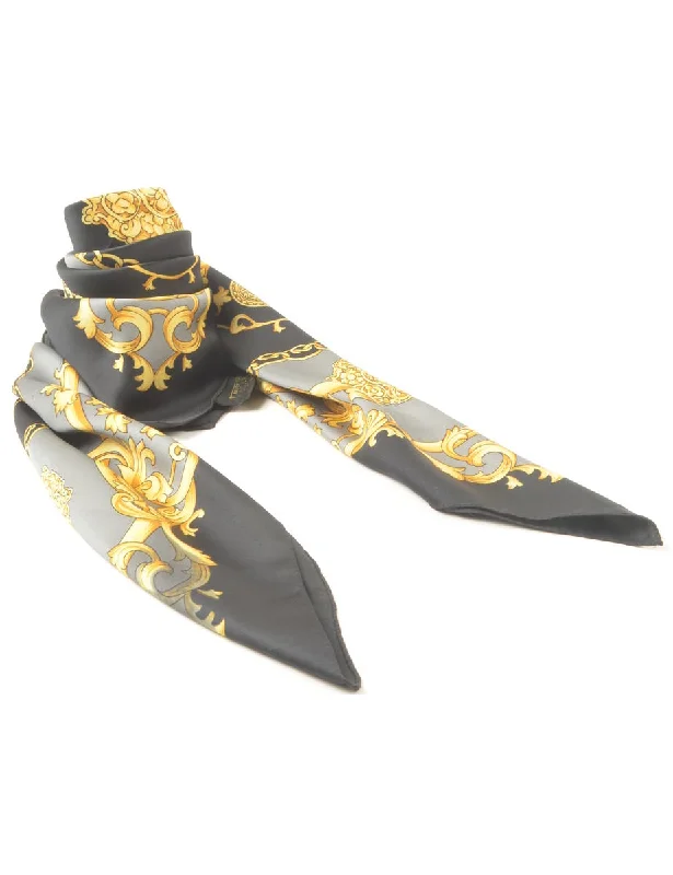 Cozy Knits Versace Style Print Scarf - L