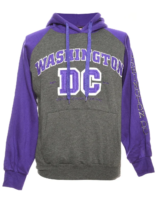 Relaxed Wear Washington DC Purple & Grey Hoodie - S