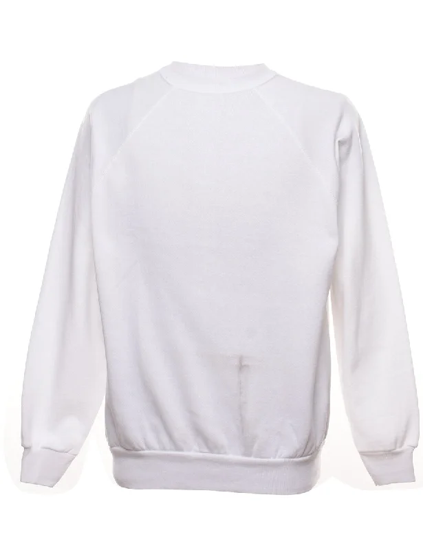 Dressing Tips White Plain Sweatshirt - L