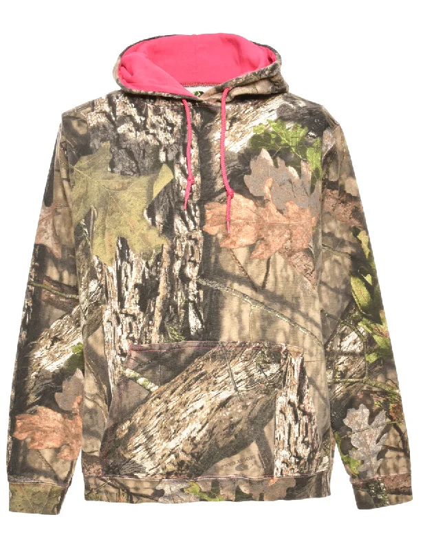Modern Comfort Woodland Printed Hoodie - L