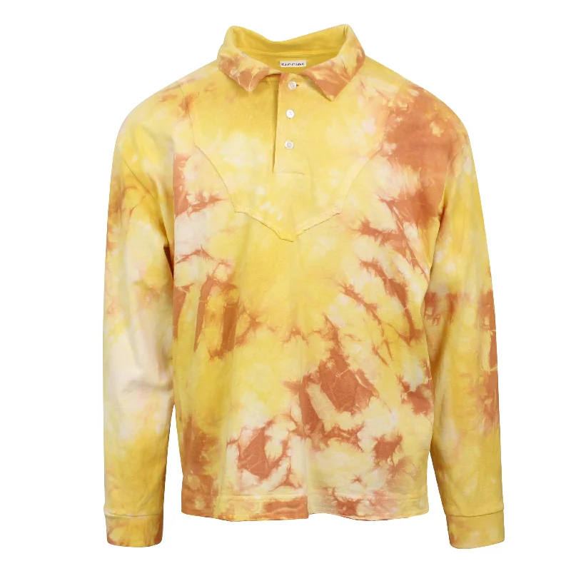 Spiritual Vitality FACCIES ORANGE TIE DYE WESTERN POLO