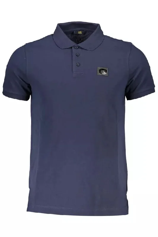Avant-garde Design Cavalli Class Blue Cotton Men Polo Men's Shirt