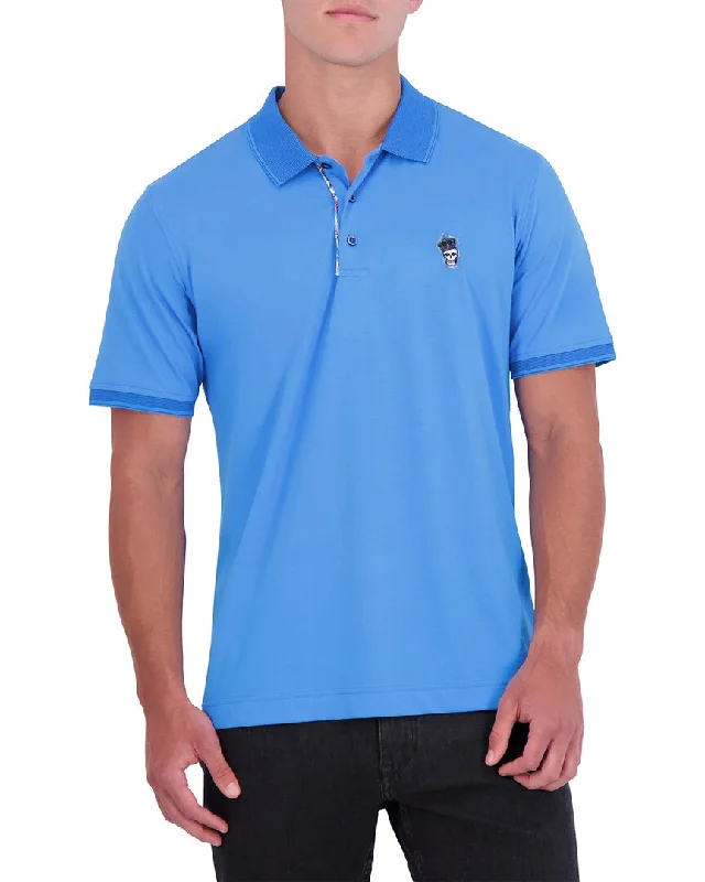 Exquisite Embroidery Robert Graham Lucifer Knit Polo Shirt