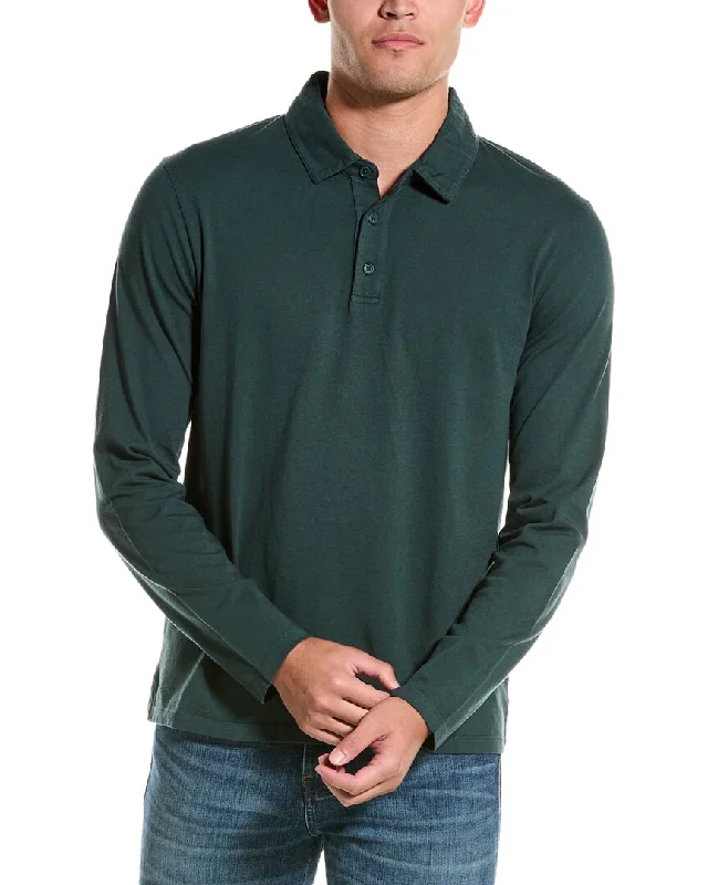 Ethnic Style Vince Garment Dyed Polo Shirt