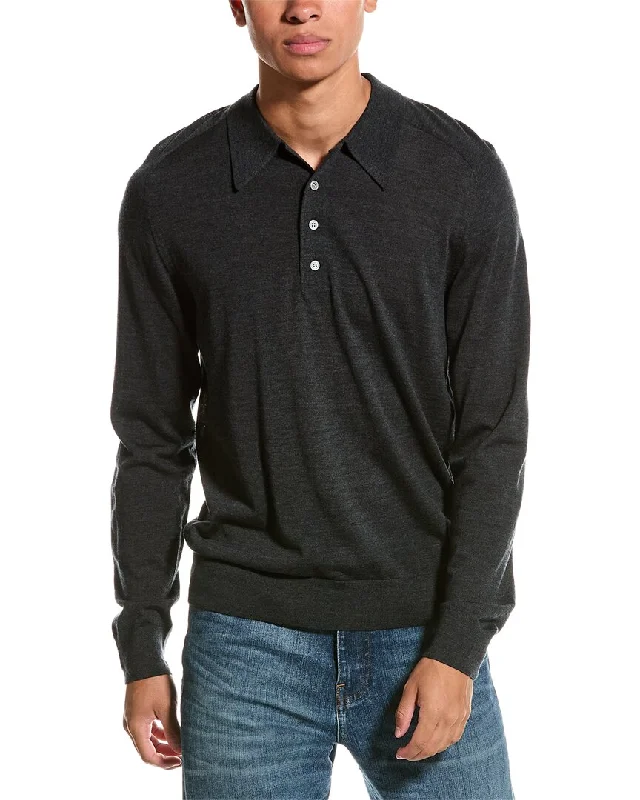 Personalized Outfit Theory Regal Wool-Blend Polo Shirt