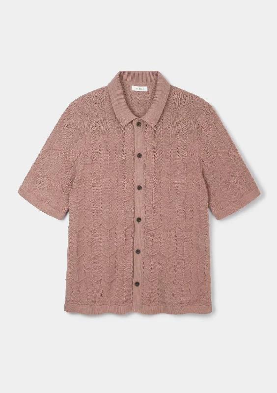 Casual Chic Clay Chevron Knit Polo