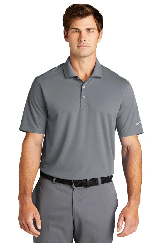 High Street Design Nike Mens Dri-Fit Moisture Wicking Micro Pique 2.0 Short Sleeve Polo Shirt - Cool Grey