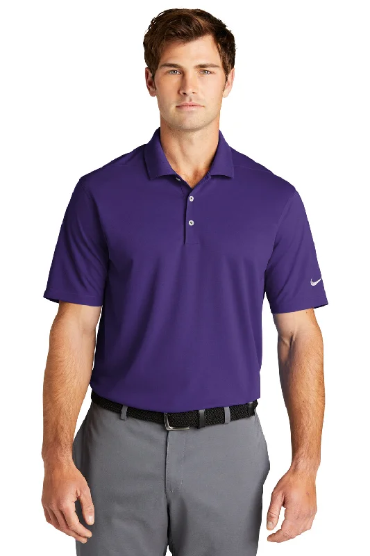 Cozy Fit Nike Mens Dri-Fit Moisture Wicking Micro Pique 2.0 Short Sleeve Polo Shirt - Court Purple Cozy Fit Nike Mens Dri-Fit Moisture Wicking Micro Pique 2.0 Short Sleeve Polo Shirt - Court Purple
