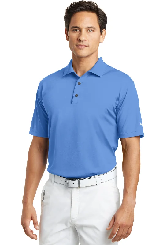 Party Wear Nike Mens Tech Basic Dri-Fit Moisture Wicking Short Sleeve Polo Shirt - University Blue