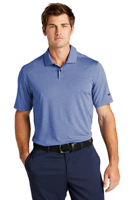 Fashionable Items Nike Mens Vapor Dri-Fit Moisture Wicking Short Sleeve Polo Shirt - Heather Game Royal Blue Fashionable Items Nike Mens Vapor Dri-Fit Moisture Wicking Short Sleeve Polo Shirt - Heather Game Royal Blue
