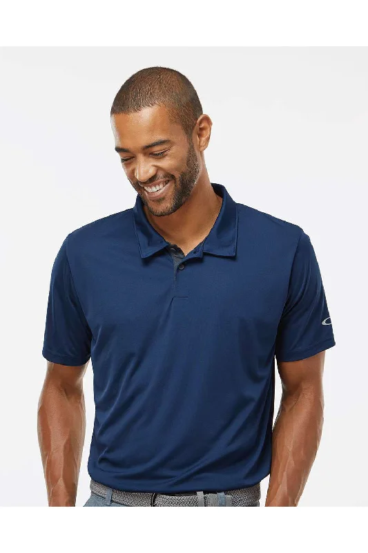 Fashion Elements Oakley Mens Team Issue Hydrolix Short Sleeve Polo Shirt - Team Navy Blue Fashion Elements Oakley Mens Team Issue Hydrolix Short Sleeve Polo Shirt - Team Navy Blue