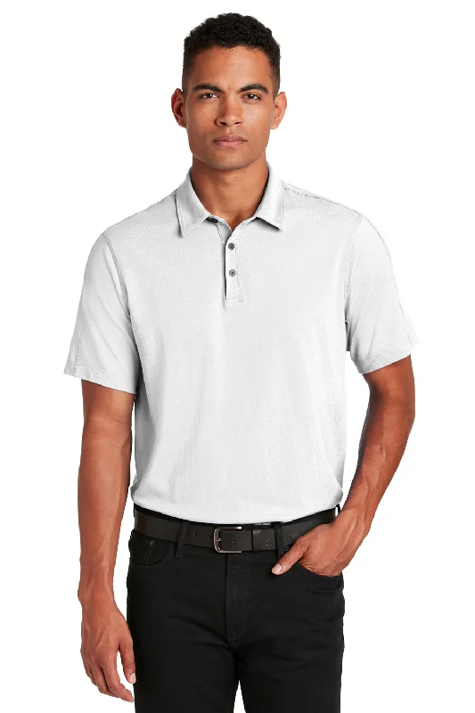 Ultra-lightweight Ogio Mens Onyx Moisture Wicking Short Sleeve Polo Shirt - White