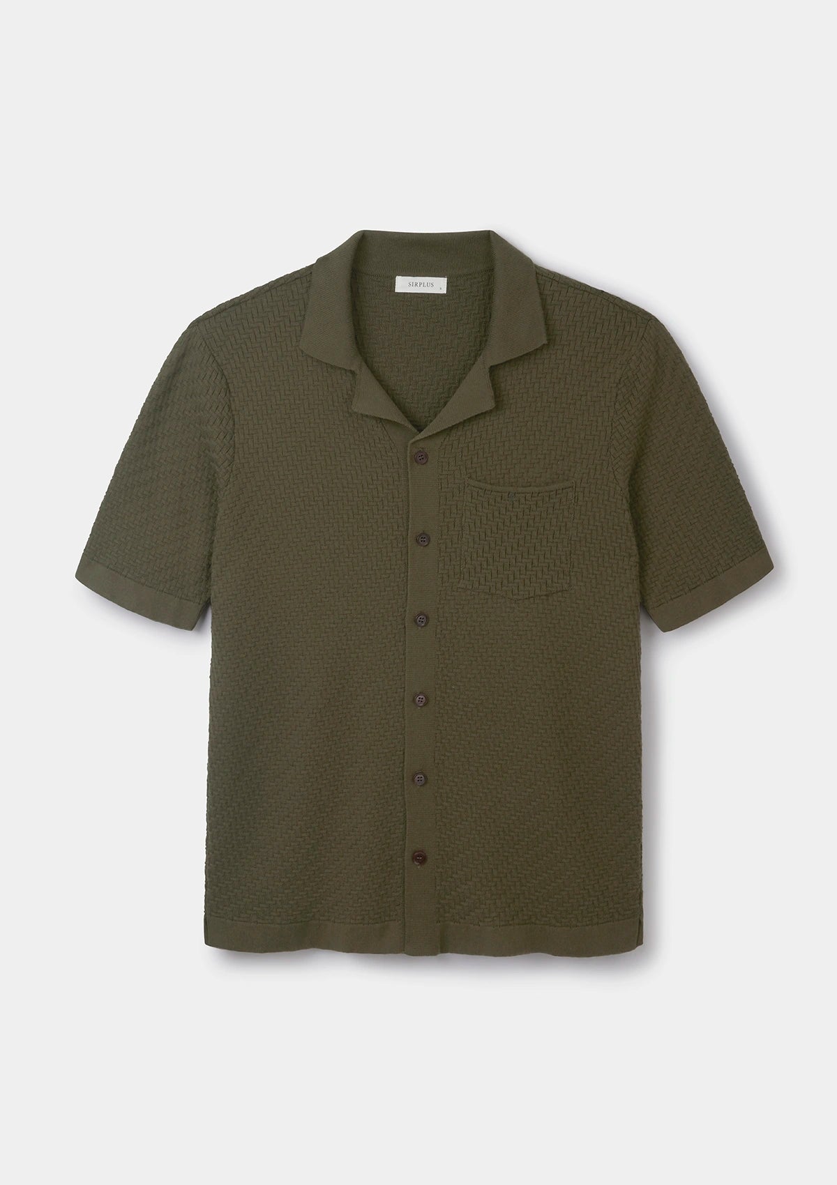 Versatile Wear Olive Green Herringbone Knit Polo