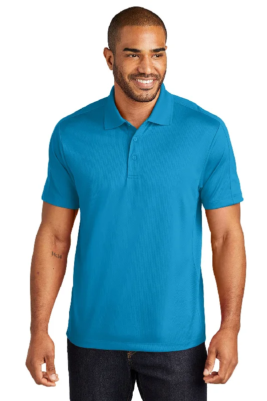 Stylish Fit Port Authority Mens Moisture Wicking Short Sleeve Polo Shirt - Blue Wake Stylish Fit Port Authority Mens Moisture Wicking Short Sleeve Polo Shirt - Blue Wake