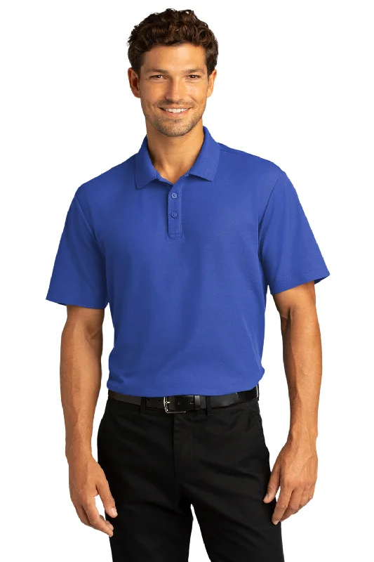Comfy Layers Port Authority Mens React SuperPro Snag Resistant Short Sleeve Polo Shirt - True Royal Blue Comfy Layers Port Authority Mens React SuperPro Snag Resistant Short Sleeve Polo Shirt - True Royal Blue