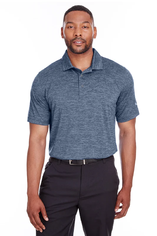 Soft Feel Puma Mens Icon Performance Moisture Wicking Short Sleeve Polo Shirt - Peacoat Blue Soft Feel Puma Mens Icon Performance Moisture Wicking Short Sleeve Polo Shirt - Peacoat Blue
