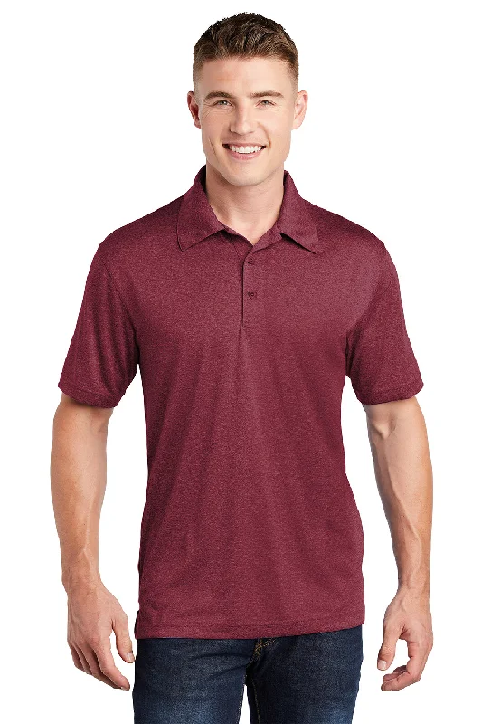 Comfortable Tops Sport-Tek Mens Heather Contender Moisture Wicking Short Sleeve Polo Shirt - Heather Cardinal Red Comfortable Tops Sport-Tek Mens Heather Contender Moisture Wicking Short Sleeve Polo Shirt - Heather Cardinal Red
